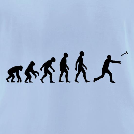 Evolution Of Man Throwing Axe t shirt